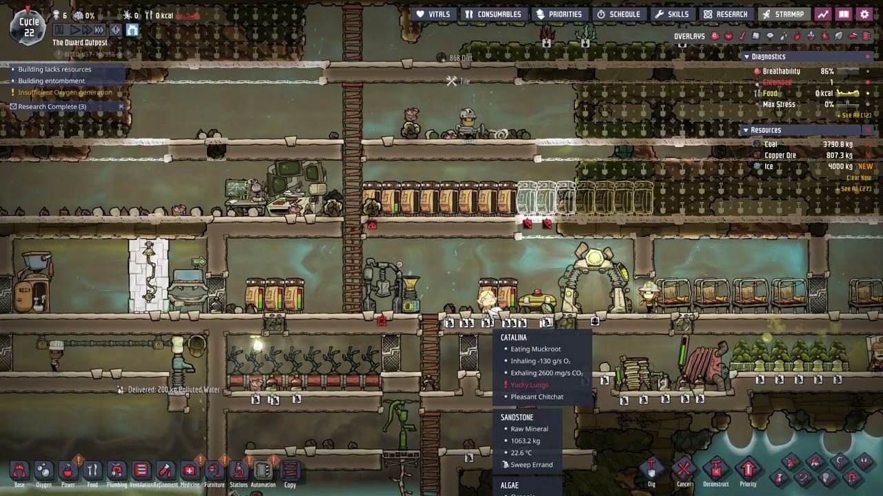 Oxygen Not Included - The Dward Outpost - Digging up - 4