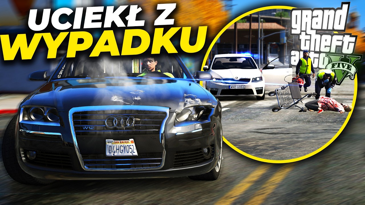 Polska Policja - UCIEKŁ Z MIEJSCA WYPADKU 😱 | WRD