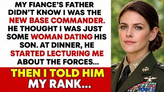 My Fiancé's Father Lectured Me About Military Leadership at Dinner — He Had No Idea I Commanded H...