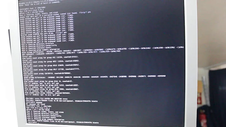 Linux - Fsck to Repair Filesystem