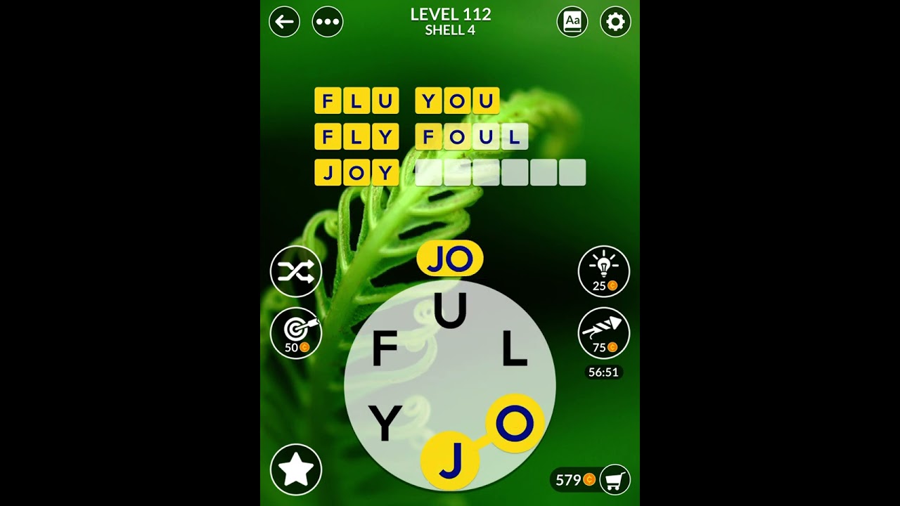 Wordscapes Uncrossed Level 112 Shell 4