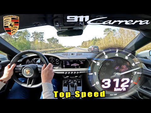 PORSCHE 992 911 CARRERA | TOP SPEED on AUTOBAHN with the BASE 911!