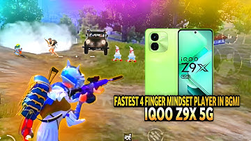FASTEST 4 FINGER MINDSET PLAYER IN BGMI 🔥 IQOO Z9X 5G 🔱 SMOOTH + 40 FPS PUBG / BGMI TEST 2025