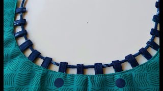 trendy and stylish churidar boat neck desing/latest thread shape boat neck design  by manjula sfd screenshot 4