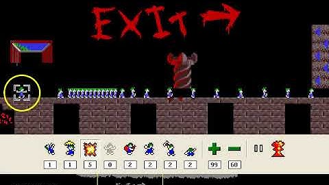 Lemmings Tricky Level 19: One way digging to freedom