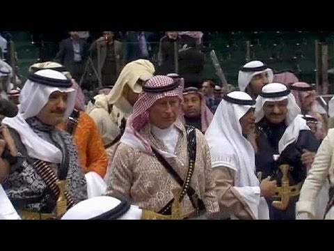 Prince Charles takes part in traditional Saudi sword dance