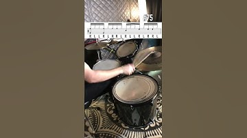 Rudiment Groove no. 75 - Inverted Paradiddle - #Shorts