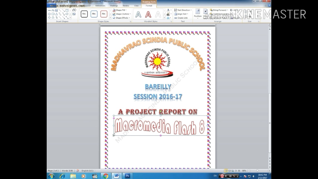 How To Make Front Page Of Project In Ms Word Design Talk