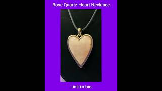 Rose Quartz Heart Necklace