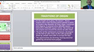 GOD FIRST COLLEGE  HISTORY (KANEM BORNO EMPIRE) SS1 WEEK 1& 2