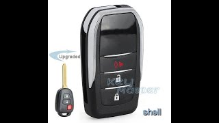 Upgraded Flip Remote Key Shell Case Fob Assenbly Video for Toyota Scion RAV4 Highlander Pruis