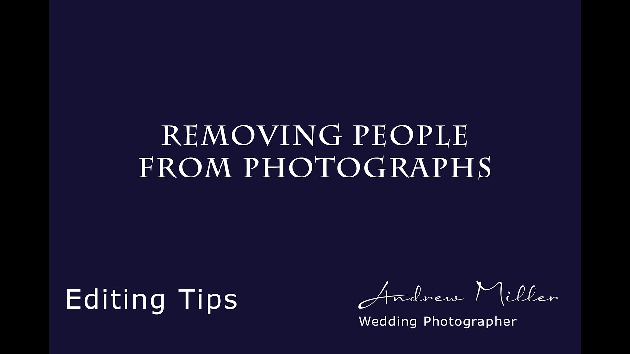 Removing people from photographs using Adobe Photoshop.