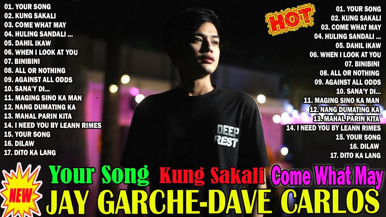 Jay Garche - DAVE CARLOS Best OPM Cover Songs 2024 Playlist💥💥 Come What May,Your Song