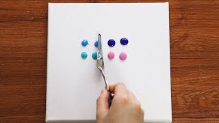 Easy & Simple Acrylic Painting Techniques 44｜Satisfying｜Abstract Painting Demonstration