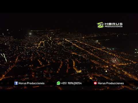 Vista aérea nocturna