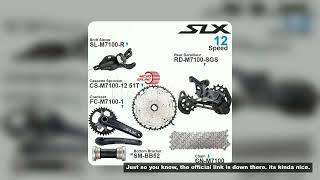 SHIMANO SLX M7100 Groupset 12 speed SL-M7100 RD-M7100 CS-M7100 51T Cassette Sprocket FC-M7100 Cranks