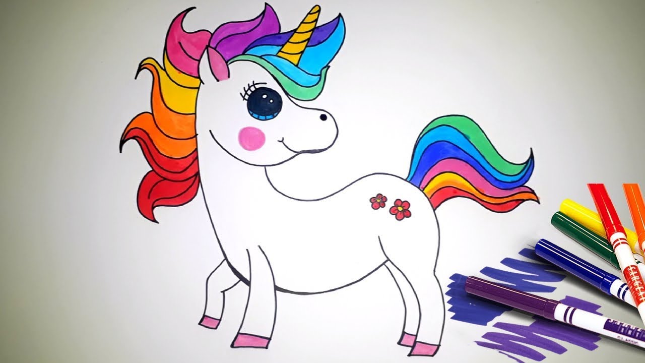 How To Draw A Unicorn Step By Step Video / how to draw a unicorn step