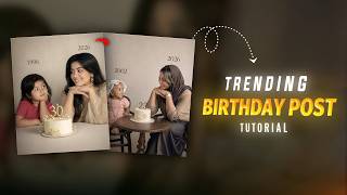 TRENDING AI PHOTO EDIT 😍 CHILDHOOD VS PRESENT LOOK TUTORIAL | BIRTHDAY TREND INSTAGRAM POST screenshot 4