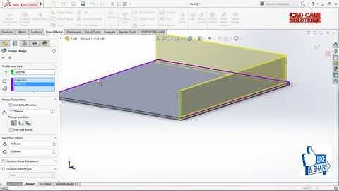 #SolidWorks #Sheet Metal #SWEPT flange