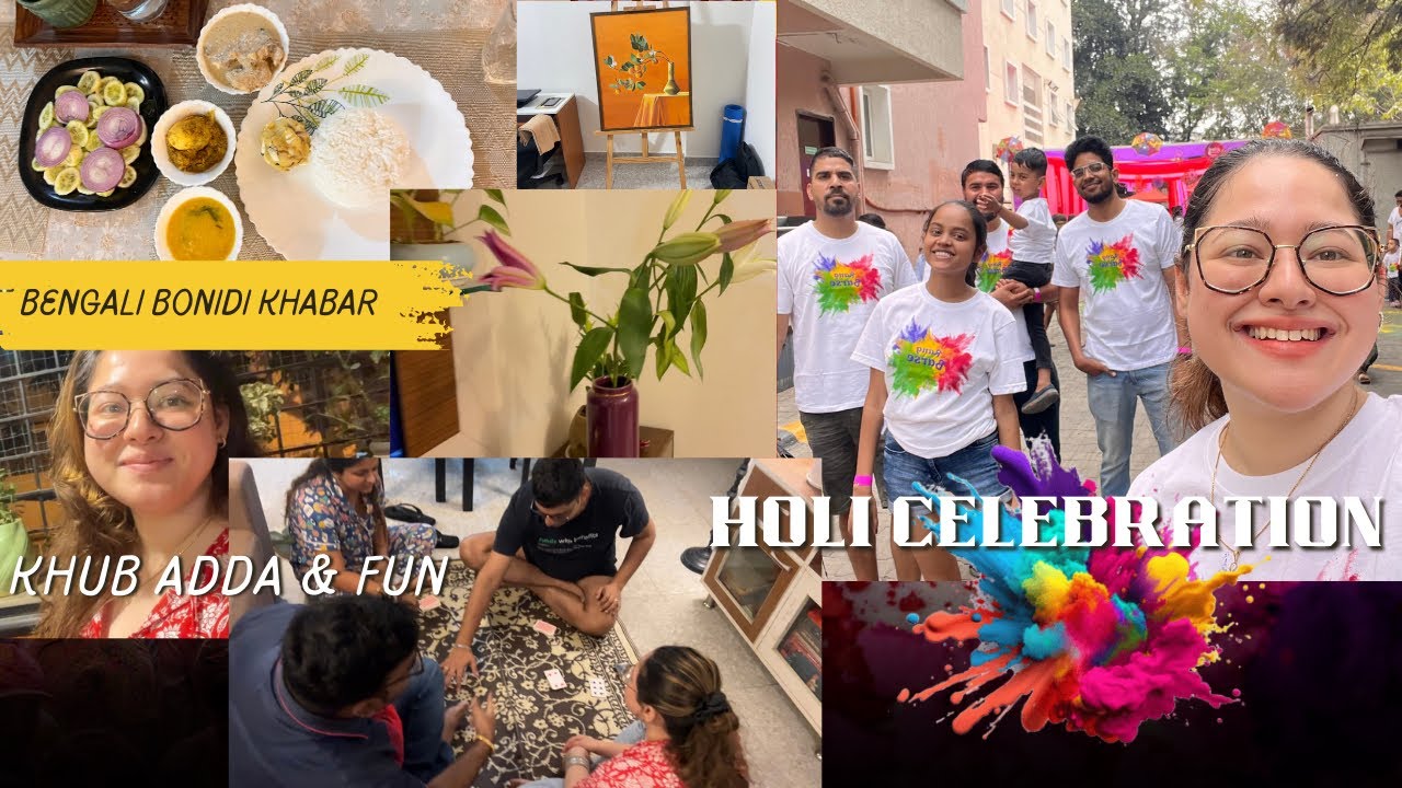 ঘরোয়া বাঙালি খাওয়া থেকে Bangalore এর সবচেয়ে বড় Holi! 🫟