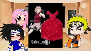 Past Team 7 React || NaruHina SasuSaku || Naruto || Gacha Club