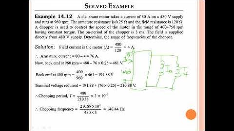 Problems on Chopper fed D.C Motor Drives - Part: 1