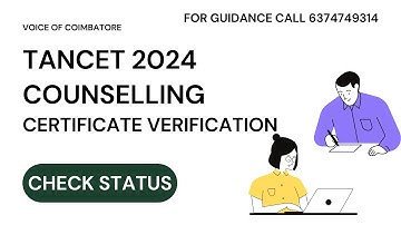 TANCET 2024 |CERTIFICATE VERIFICATION| CHECK STATUS IMPORTANTANT#tancet2024 #mba  #tancetmba