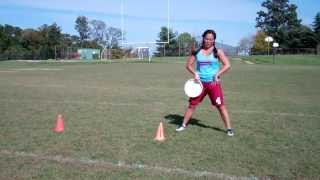 Ultimate Frisbee Throwing Cone Drill