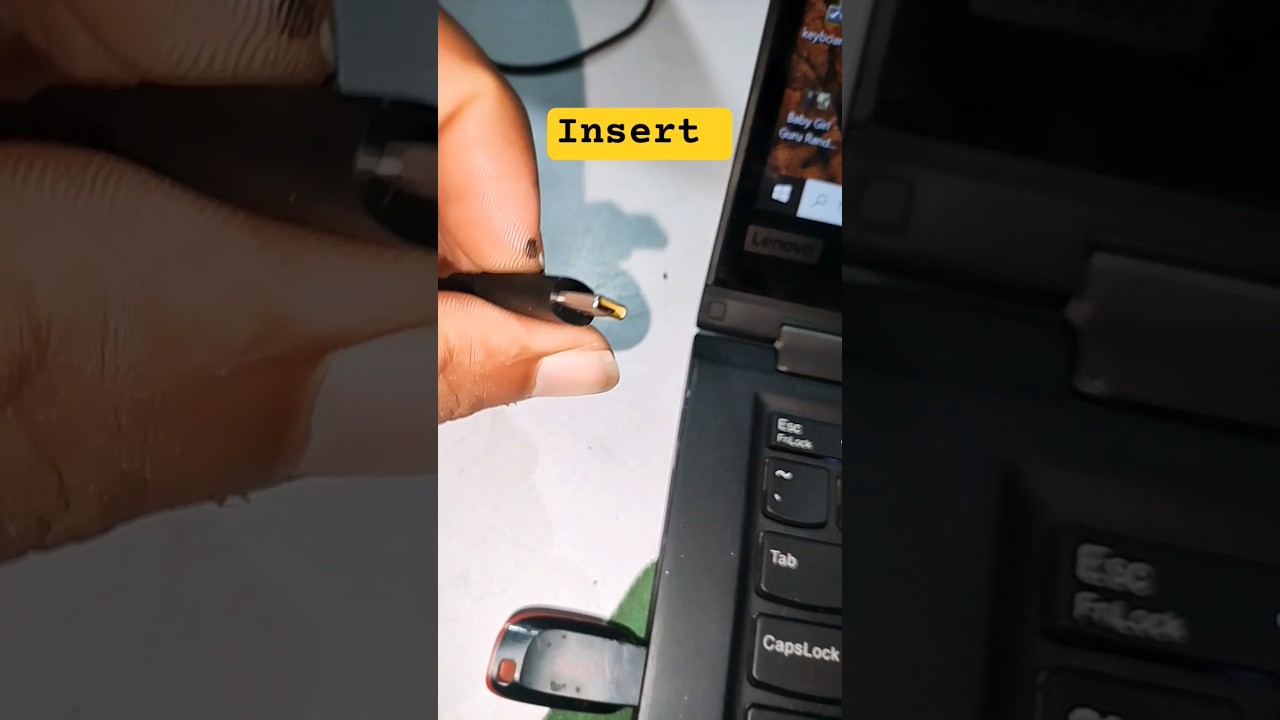 Lenovo X390 Yoga Series Laptop How to Insert C Type Charging Charger#macnitesh#keyboardtricks#2025