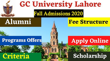 GC University Lahore  Fall Admissions 2020, Fee Structure ,Criteria & How to Apply Online || M Imran