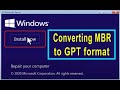 How to convert MBR to GPT during windows installation