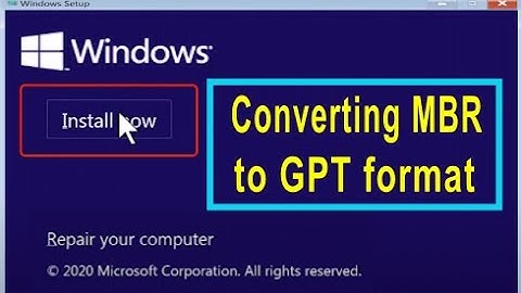 How to convert MBR to GPT during windows installation