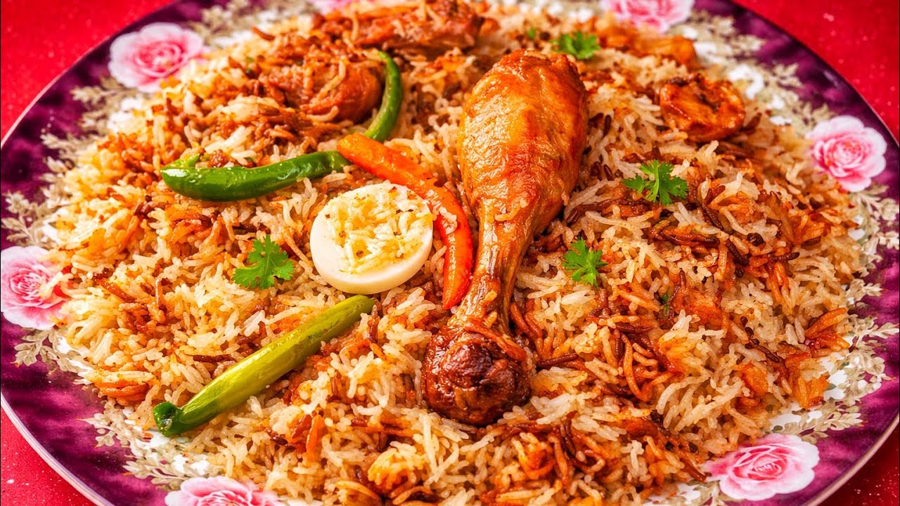 परफेक्ट दम पर बनी चिकन बिरयानी -  एक क्लासिक होम स्टाइल चिकन बिरयानी - Hoor house 