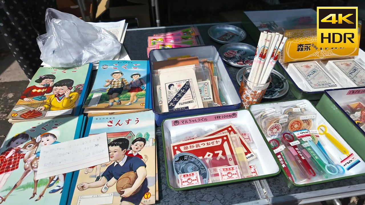 🇯🇵豊平神社骨董青空市 2024／日本 北海道 札幌市 豊平区 [4K HDR Binaural ASMR]