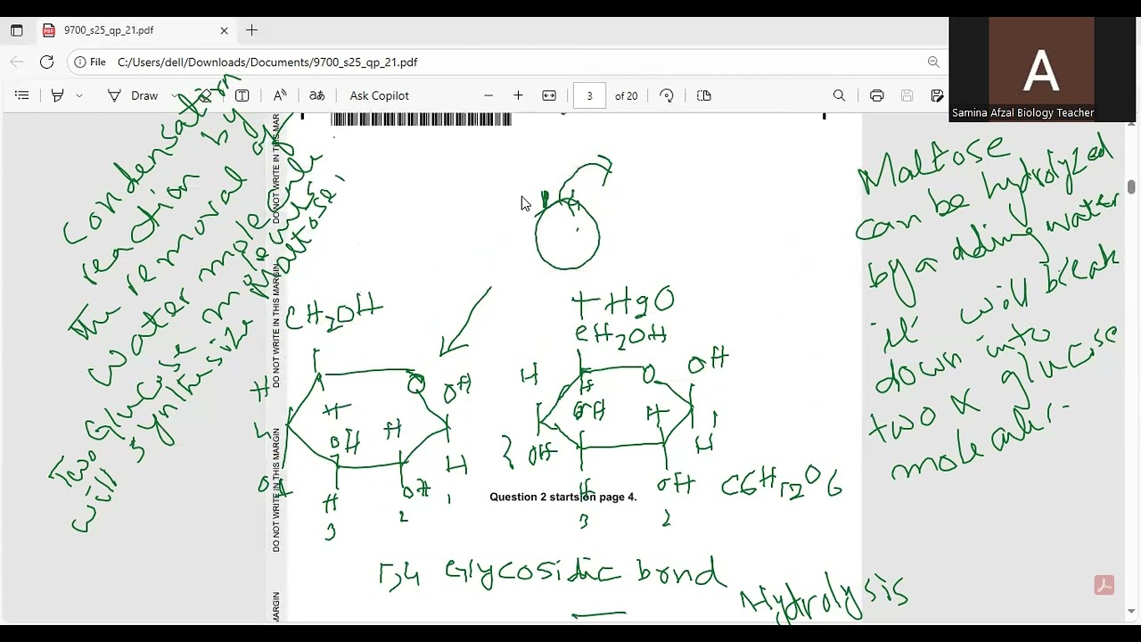 As Level Biology 9700 Paper 21 May  June 2025 Q  1& 2  (Part 1)