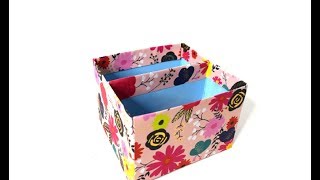 {DIY} Cereal Box Desk Organizer 🔆 Easy Crafts