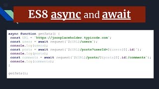 ES8 async and await keywords | asynchronous javascript part 4