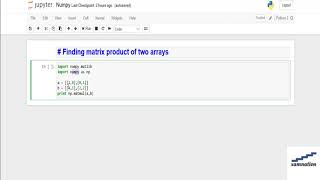 Finding matrix product of 2 arrays in Numpy