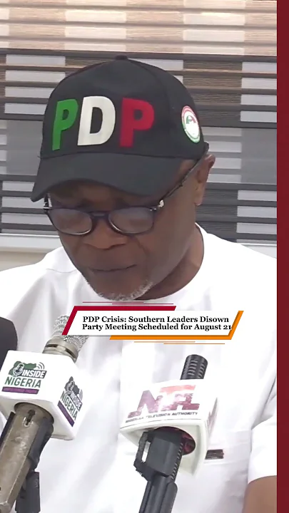 PDP Crisis: Southern Leaders Disown Party Meeting Scheduled for August 21