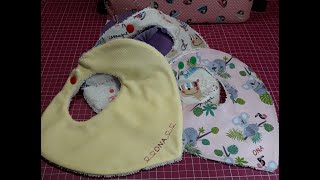 BANDANA O BABERO PARA BEBÉ con patrón . Muy fácil. (Baby bib).