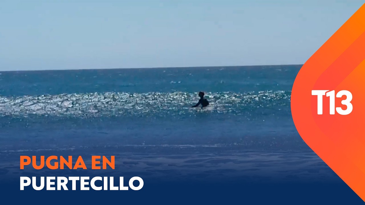 Inédita pugna entre pescadores y surfistas