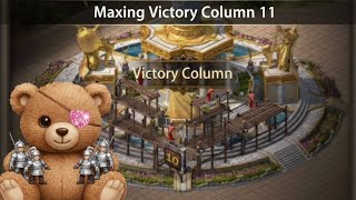 Evony | Maxing Victory Column 11 | 4 x 12.5m Generals with Comet Fall Packs | Low Coin Tactic Scroll