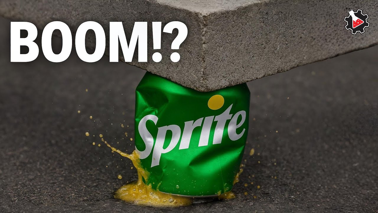 Crushing a Sprite Can Like NEVER Before - 400 lbs Test