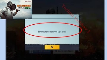 BGMI Fix Server authentication error. login failed Problem Solved In Battleground mobile India