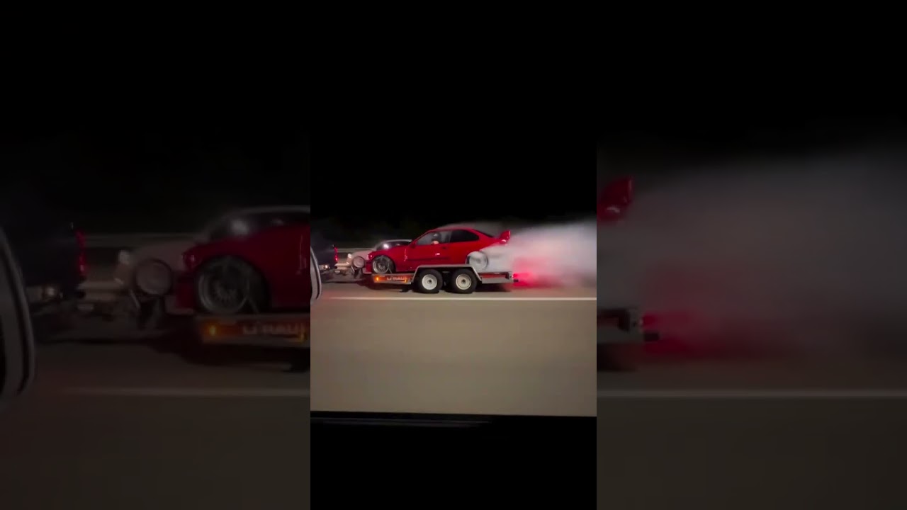 Crazy Burnout 🚗💨  "Night Rider" Drift Phonk song  