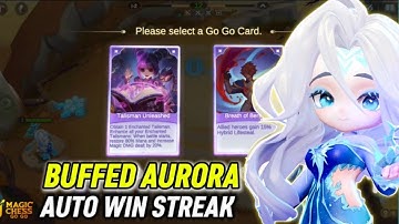 BUFFED AURORA COMMANDER FULL GAMEPLAY TUTORIAL | MAGIC CHESS GO GO 2025