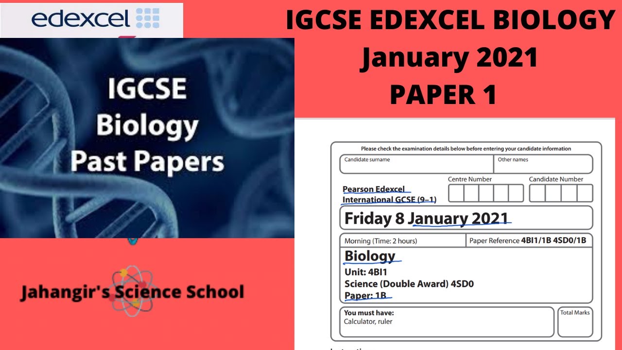 Igcse Biology Jan 21 4bi1 1p Igcse Biology Paper 1 Solution Jahangir S Science School Youtube