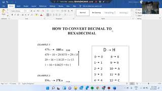 Decimal To Hexadecimal Hexadecimal To Decimal