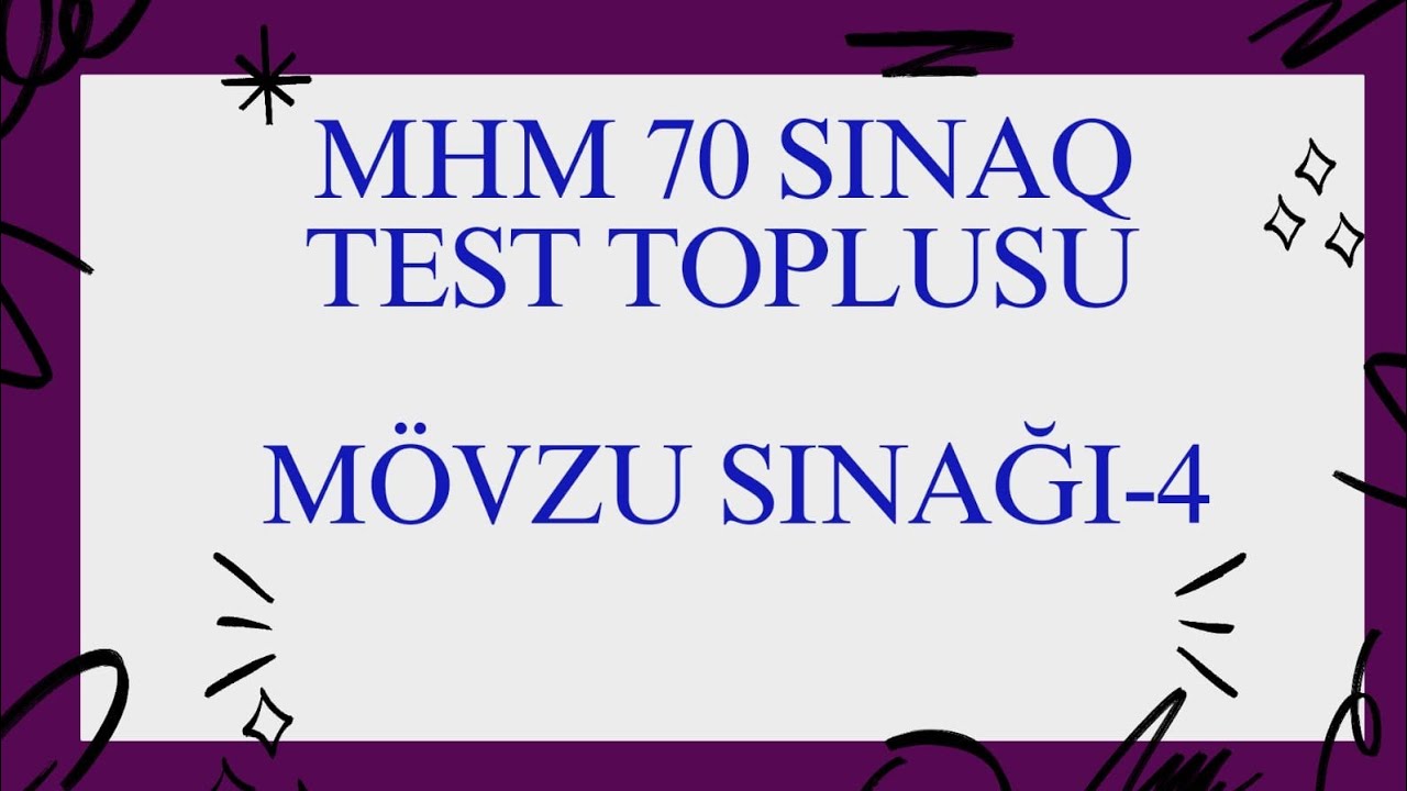 MHM 70 sınaq - Sınaq 4