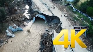 Disaster in Tbilisi,Vere valley flood ,4K aerial video footage DJI Inspire 1 Наводнение в Тбилиси